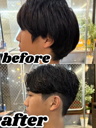 ショート パーマ メンズ りょうま⚡️メンズ パーマ特化⚡️新小岩のヘアスタイル