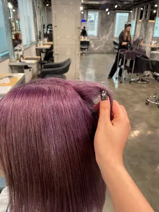 ミディアム カラー ハイトーン 横浜💞ミオのヘアスタイル