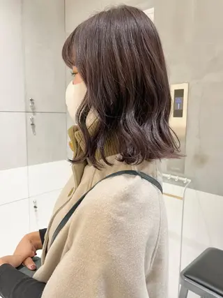 ミディアム カラー minami🪷 暖色カラーのヘアスタイル