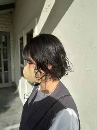 ショート パーマ 都築 優菜のヘアスタイル