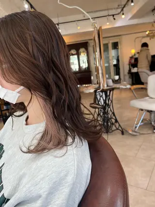 セミロング カラー 💛ハイトーン💛 りむのヘアスタイル