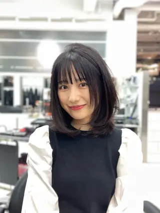 ミディアム レイヤーカット/ 堀匠吾のヘアスタイル