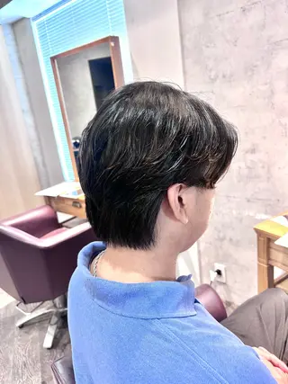 ショート パーマ メンズ ハイトーン🇰🇷 19歳美容師アリルのヘアスタイル