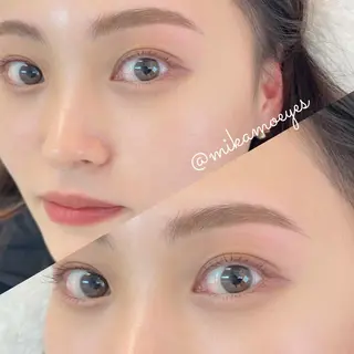 マツエク・マツパ アイブロウ olu 美甘 カレンのマツエク・マツパデザイン