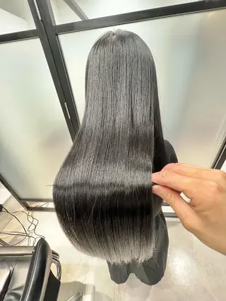 ロング カラー 縮毛矯正　野口 恵のヘアスタイル