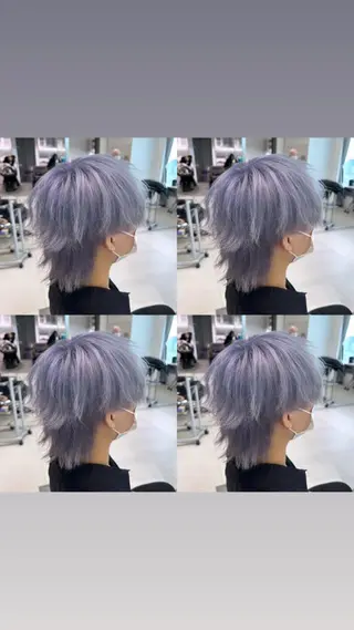 ショート カラー ヘアアレンジ メンズ 💎韓国レイヤー× 髪質改善 ゆうま💎のヘアスタイル