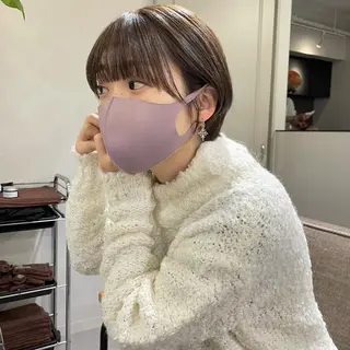 ショート カラー パーマ* 顔まわり似合わせのヘアスタイル