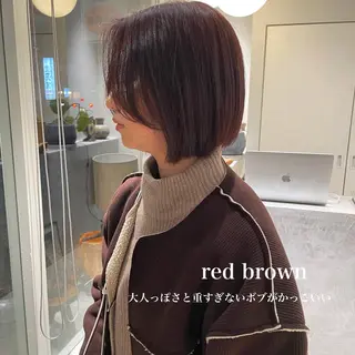 ミディアム カラー 峯崎 葵のヘアスタイル