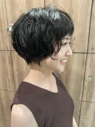 ショート パーマ 縮毛矯正/ショート/ ボブ/石橋代智のヘアスタイル
