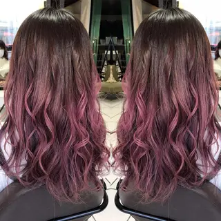 ロング カラー シールエクステ⭐️ オオミタクヤのヘアスタイル