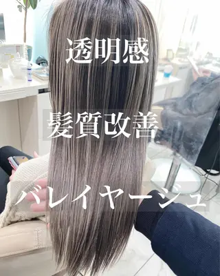 セミロング カラー 山崎俊輔/髪質改善 /バレイヤージュのヘアスタイル