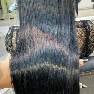 ロング カラー 酸性ストレート・ メンズ 三原 楊子のヘアスタイル