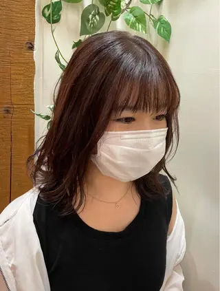 セミロング カラー 足立 悠輔のヘアスタイル