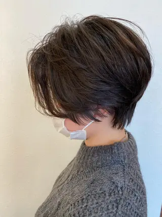 ショート カラー ✴︎ヒラガカナ✴︎ ECLAT HAIRのヘアスタイル
