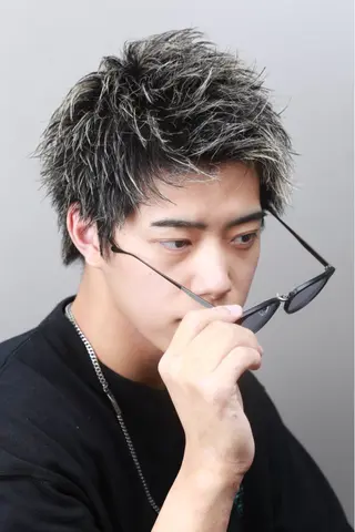 ショート カラー メンズ 日浅 空のヘアスタイル