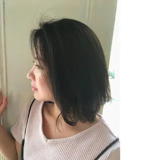 カラー 銀座🤍ボブ/ ミディアム/佐野夢美のヘアスタイル