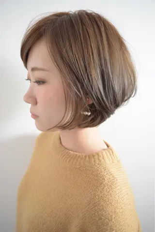 ショート ミディアム カラー パーマ 高橋 隆一のヘアスタイル