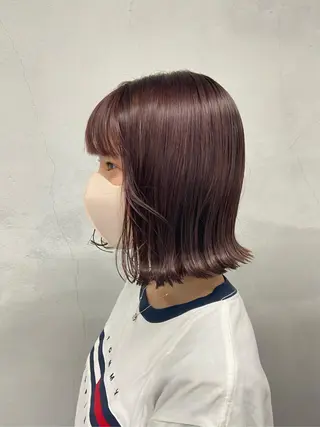 ミディアム カラー yuna/ボブカット /ハイトーンカラーのヘアスタイル
