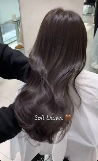 ロング 韓国ヘア|シアーカラ |艶カラー|アカリのヘアスタイル