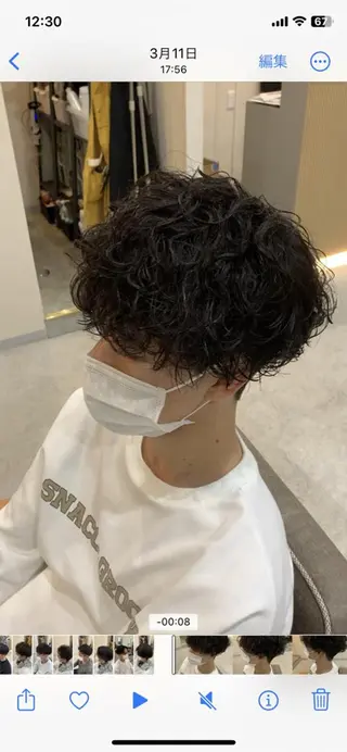 ショート パーマ メンズ カラー クセを最大限に活かす メンズパーマ奈良大祐のヘアスタイル