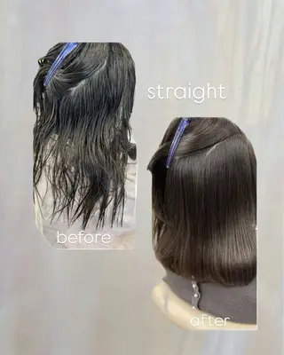 ミディアム INORI|艶カラ ー|フェイスレイヤーのヘアスタイル