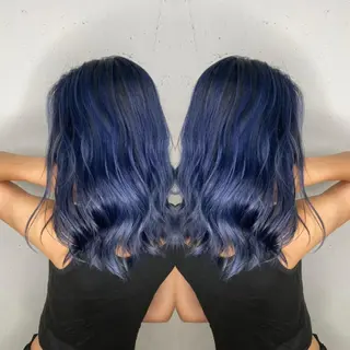 セミロング カラー E Komo hair所属・Wow❕E Komo hair 永井一輝のヘアスタイル
