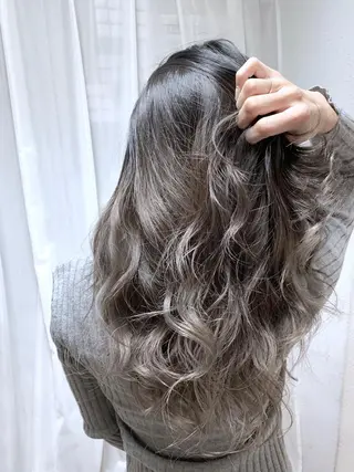 ロング カラー パーマ ヘアアレンジ filo byFeria渋谷所属・縮毛矯正/美髪 髪質改善/石田幸輔のヘアスタイル