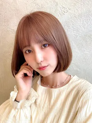 ミディアム カラー パーマ ヘアアレンジ Surpass所属・🌈小顔似合わせ SHIHO🌈のヘアスタイル