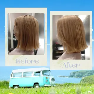 ミディアム GR 髪質改善トリートメント×ヘッドスパ【ジーアール】所属・🌺中村🌺毎日楽し くなる髪をご提案✨のヘアスタイル