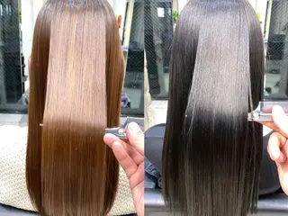 ロング カラー パーマ OVER→三軒茶屋 /縮毛矯正・髪質改善のヘアスタイル