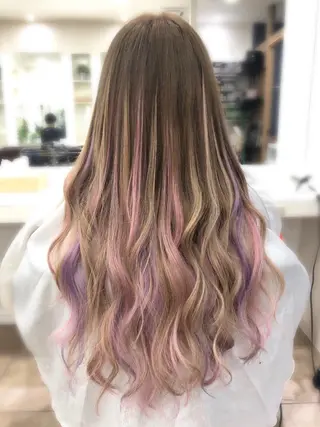 ロング れん/ハイトーン /エクステ/韓国風のヘアスタイル