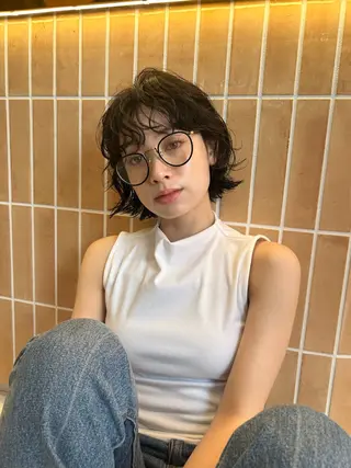 ミディアム カラー パーマ 🫒オリーブカラー/ みづき/パーマ🤍のヘアスタイル