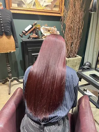 ロング カラー 韓国風アイブロウ Waxまなみのヘアスタイル