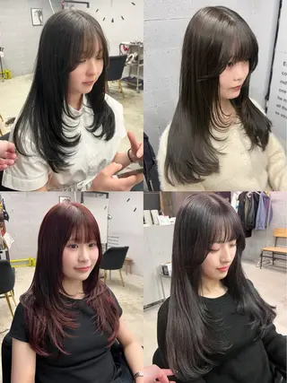 セミロング col sapporo所属・ui/透明感カラー /顔まわり🩷のヘアスタイル