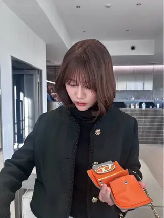 ミディアム 似合わせカラーカット / パーマ/Rinoのヘアスタイル