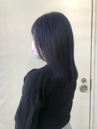 セミロング カラー 韓国🇰🇷レイヤー 映える顔周り🩷のヘアスタイル