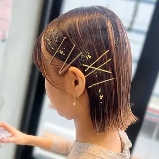 ヘアアレンジ カコ♡ ボブ ヘアアレンジのヘアスタイル