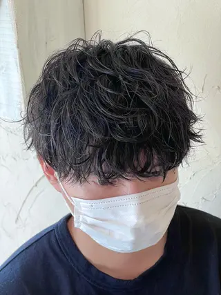 ショート パーマ メンズ メンズ特化/パーマ指 名No.1/百瀬太郎のヘアスタイル