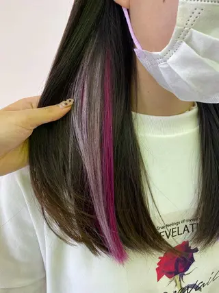 ミディアム 茅ヶ崎/ハイライト/ ハイトーン/関口実華のヘアスタイル