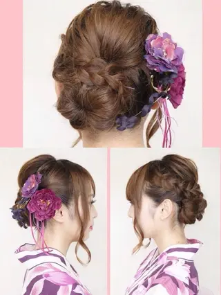 ミディアム ヘアアレンジ RICK Trick所属・セット&メイク RICK trickのヘアスタイル