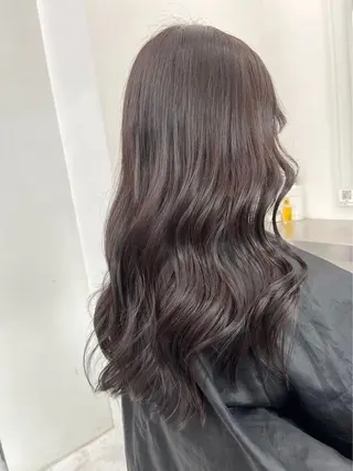 ロング カラー ヘアアレンジ 韓国ナチュラルヘア 🤍raika🤍のヘアスタイル