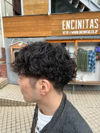 ショート パーマ メンズ 【髪質改善/縮毛矯正 /カラー】ホサカのヘアスタイル