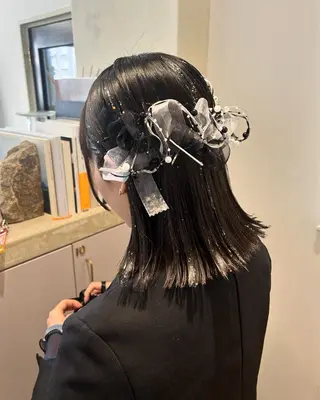 ミディアム ヘアアレンジ 原 瑞希のヘアスタイル