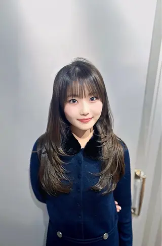 ロング カラー レイヤー✕前髪 顔周り特化💫ひかるのヘアスタイル