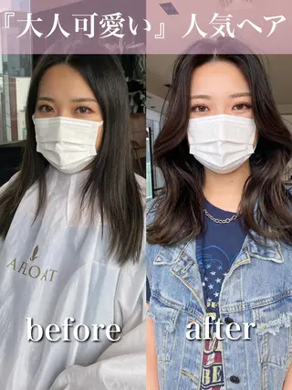 セミロング 【1日2名様限定】 AFLOAT白川雄副のヘアスタイル