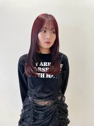 ロング 林 千聖のヘアスタイル