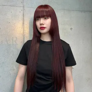 ロング カラー ヘアアレンジ 🍎艶モテカラー🍉 カリンのヘアスタイル