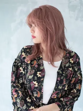 ミディアム パーマ カラー Emerge上野 御徒町店のヘアスタイル