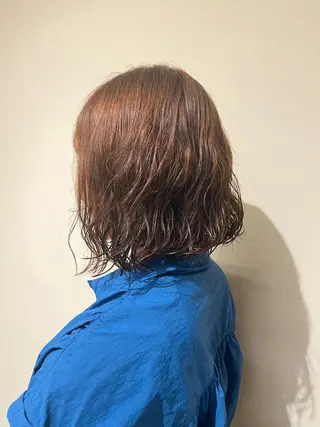 ミディアム カラー 杉田 実来のヘアスタイル