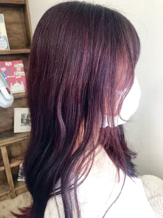 ロング カラー 茂原 麻生のヘアスタイル